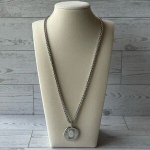 Wheat Chain Puffy Pendant Necklace